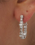 Inside Out Rivulet Diamond Oval Hoops, White Gold