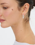 Inside Out Rivulet Diamond Oval Hoops, White Gold