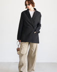 TIBI - Silk Nylon Liam Blazer, Navy