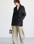 TIBI - Silk Nylon Liam Blazer, Navy