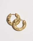 Hag Stone Earrings, Yellow Gold