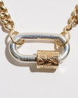 Kick Pleat Exclusive - Bluebonnet Chubby Medium Lock, Sterling & Yellow Gold