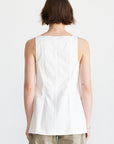TIBI - Chino Slit Front Tunic, White