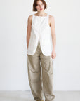 TIBI - Chino Slit Front Tunic, White