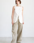 TIBI - Chino Slit Front Tunic, White