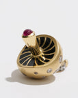 Mushroom Scattered Pendant, Yellow Gold