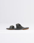 Double Buckle Slide, Olive