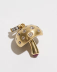 Mushroom Scattered Pendant, Yellow Gold