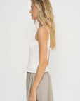 Stretch Pointelle Camisole, White
