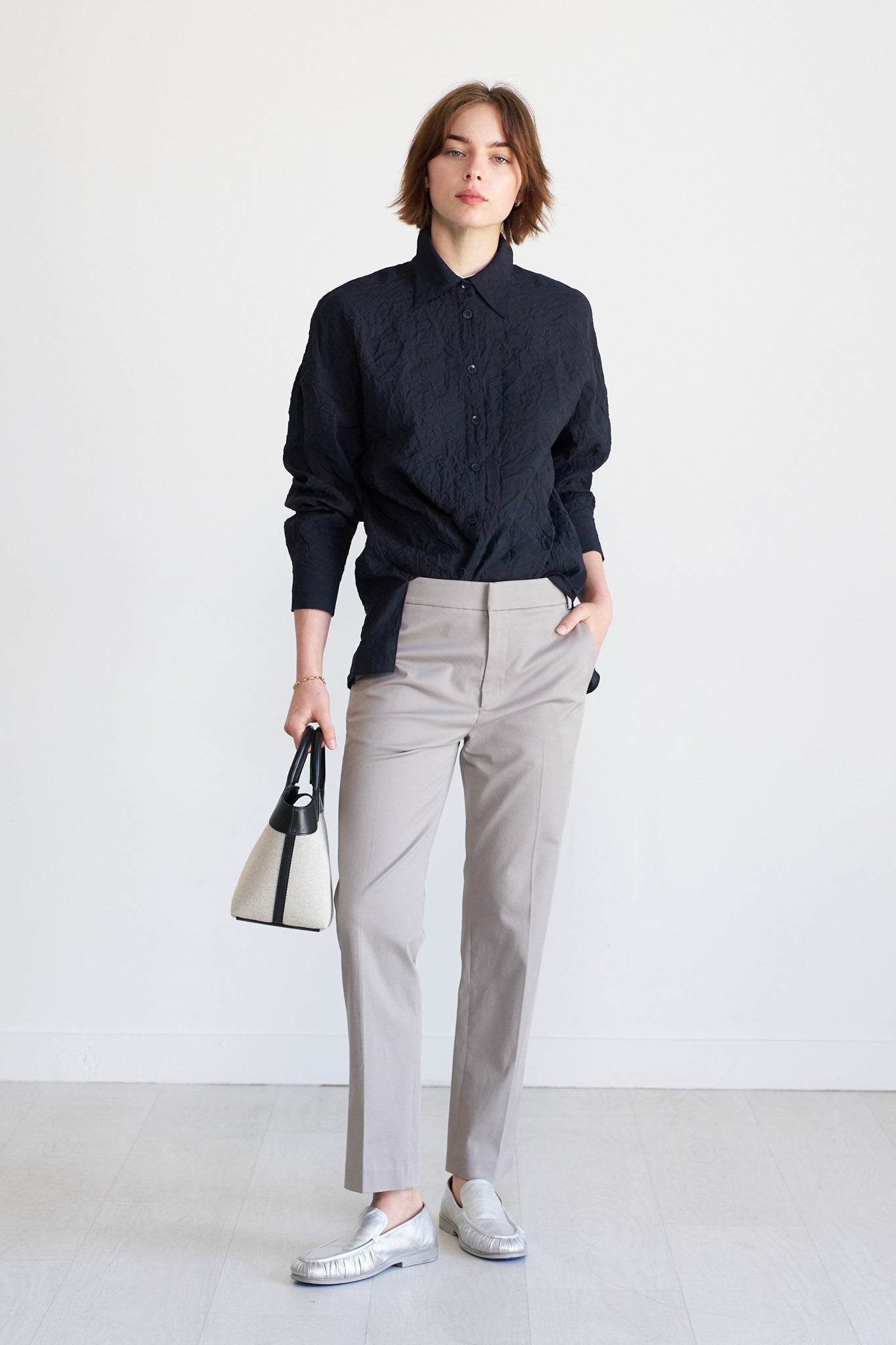 TIBI - Oliver Ankle Pant, Grey Moon