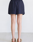 TIBI - Pull on Shorts, Navy