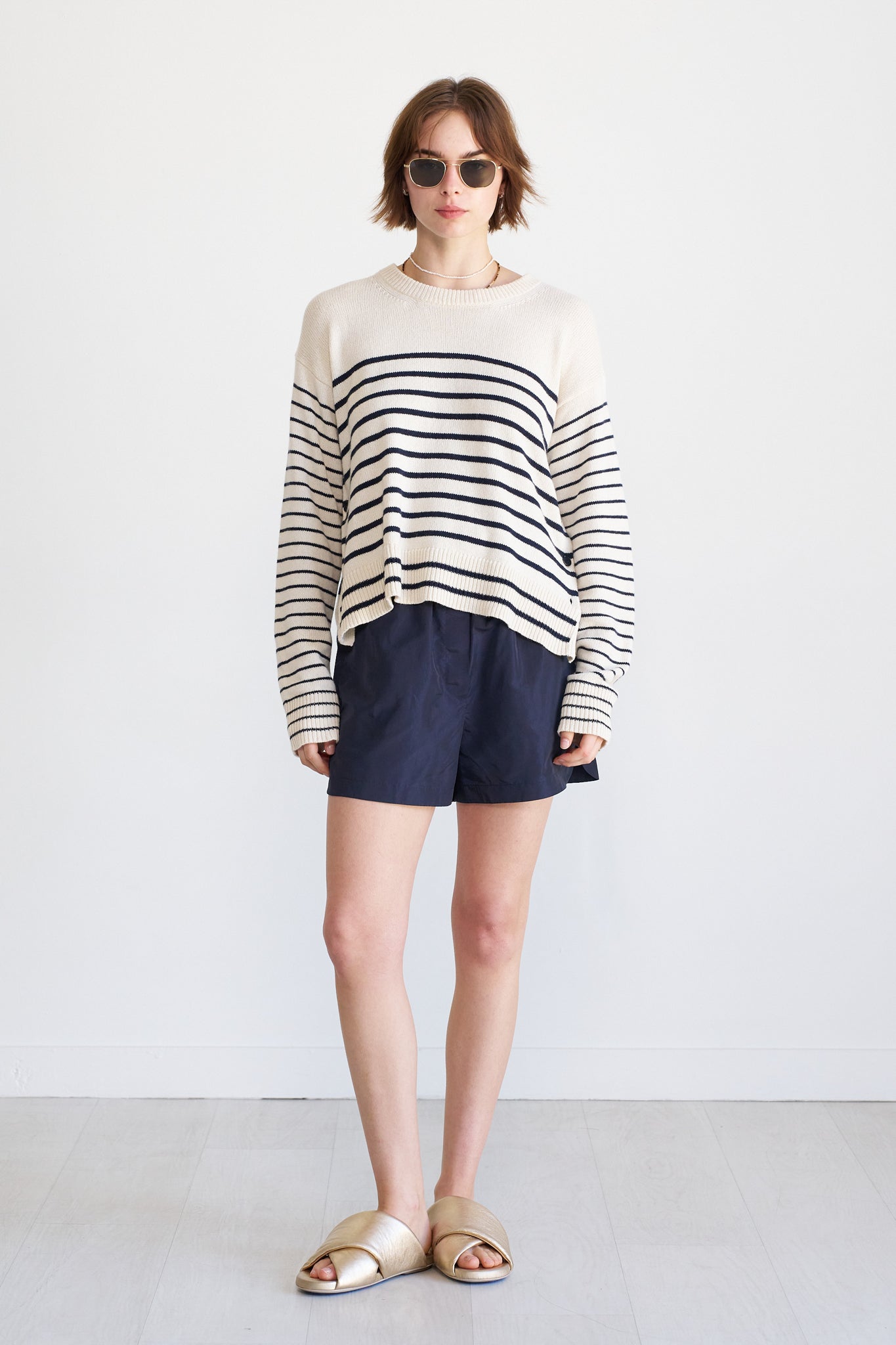 TIBI - Pull on Shorts, Navy