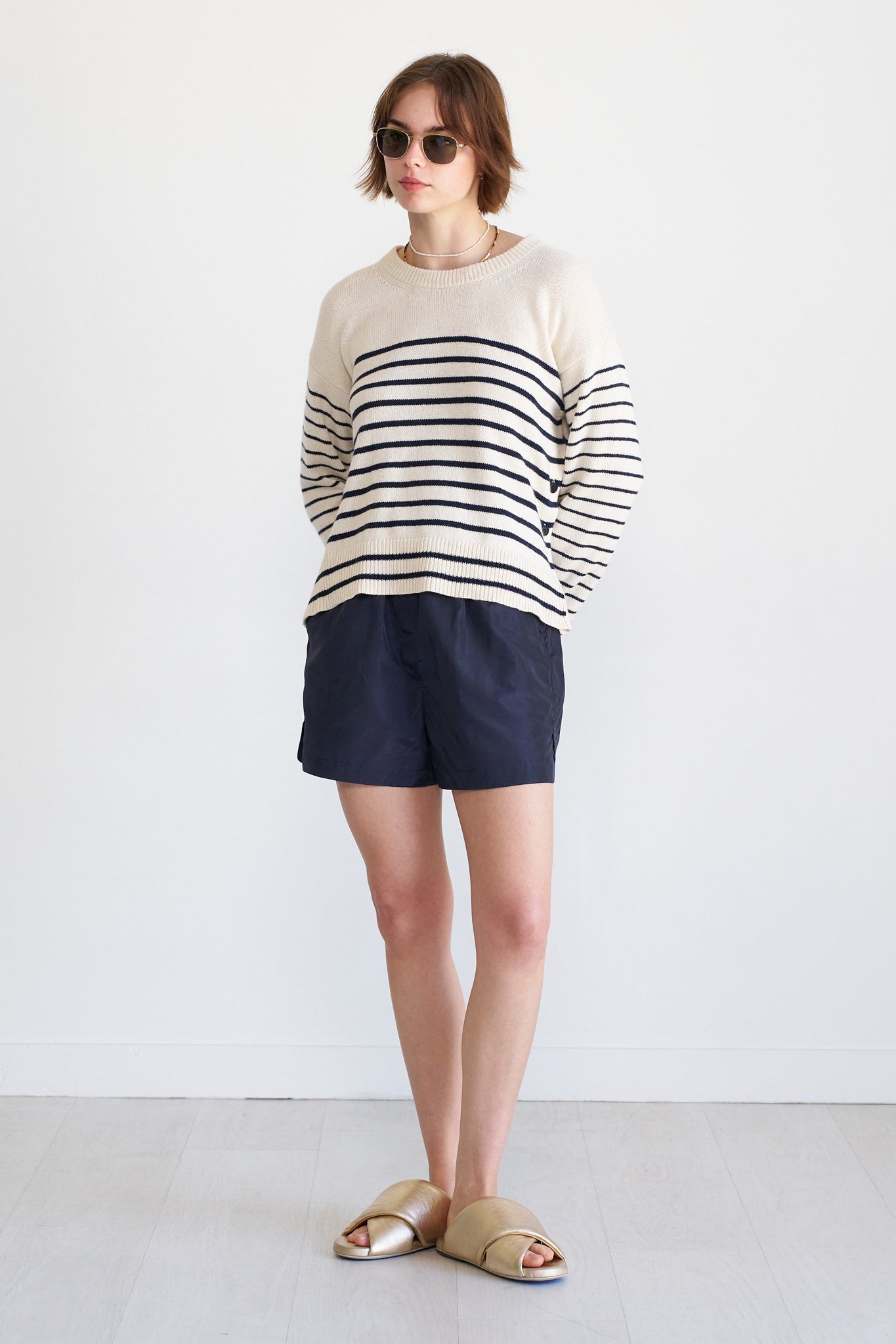 TIBI - Pull on Shorts, Navy