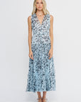 Pat Dress, Sky Blue Multi