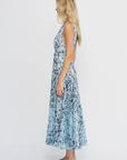 Pat Dress, Sky Blue Multi
