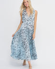 Pat Dress, Sky Blue Multi