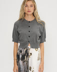 Cotton & Cashmere Top, Grey