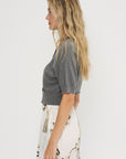 Cotton & Cashmere Top, Grey