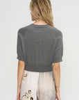 Cotton & Cashmere Top, Grey