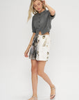Cotton & Cashmere Top, Grey