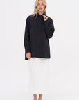 A-Line Tunic Shirt, Black