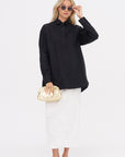 A-Line Tunic Shirt, Black
