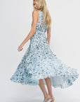 Pat Dress, Sky Blue Multi