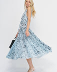 Pat Dress, Sky Blue Multi