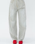 TIBI - Sid Jean Stone Washed Stripe Pant, Navy Multi