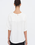 India Silk Boxy T-Shirt, Off White