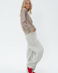 TIBI - Sid Jean Stone Washed Stripe Pant, Navy Multi