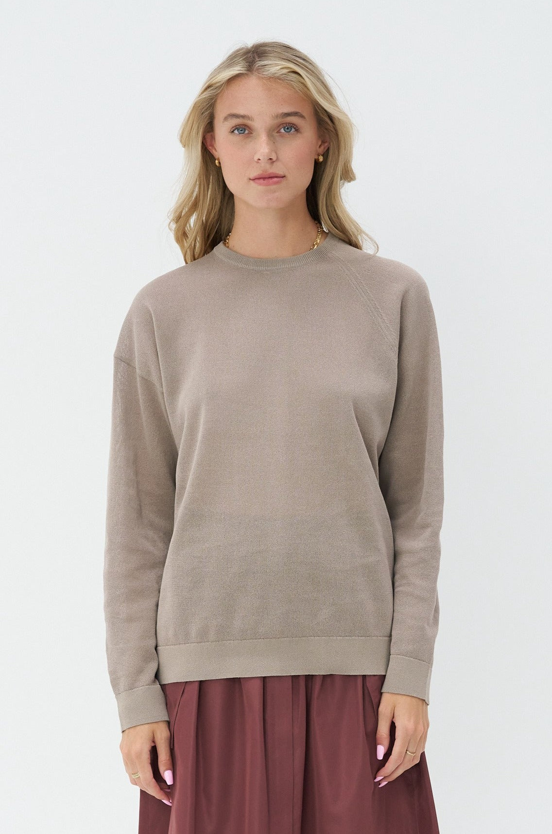 TIBI - Crispy Sweater Pullover, Dark Stone