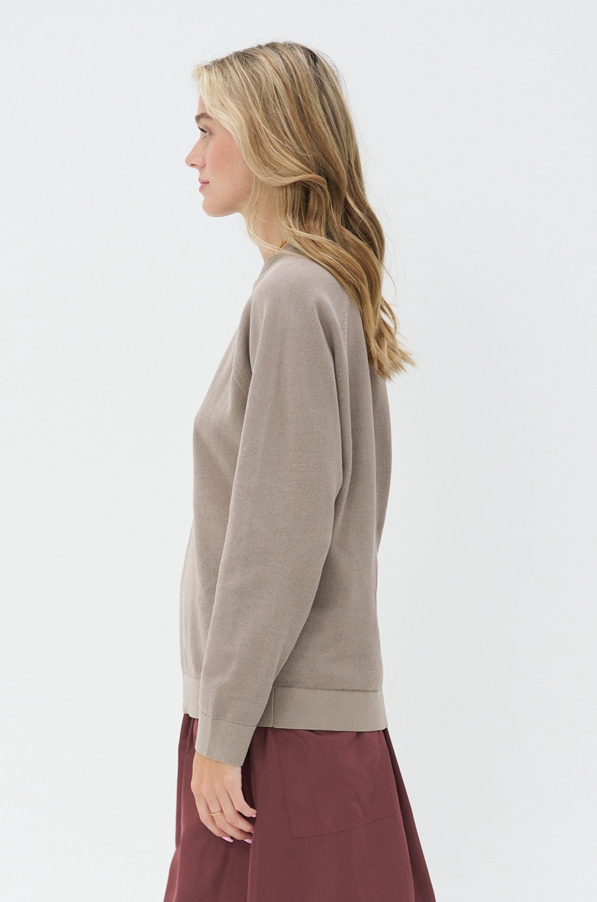 TIBI - Crispy Sweater Pullover, Dark Stone