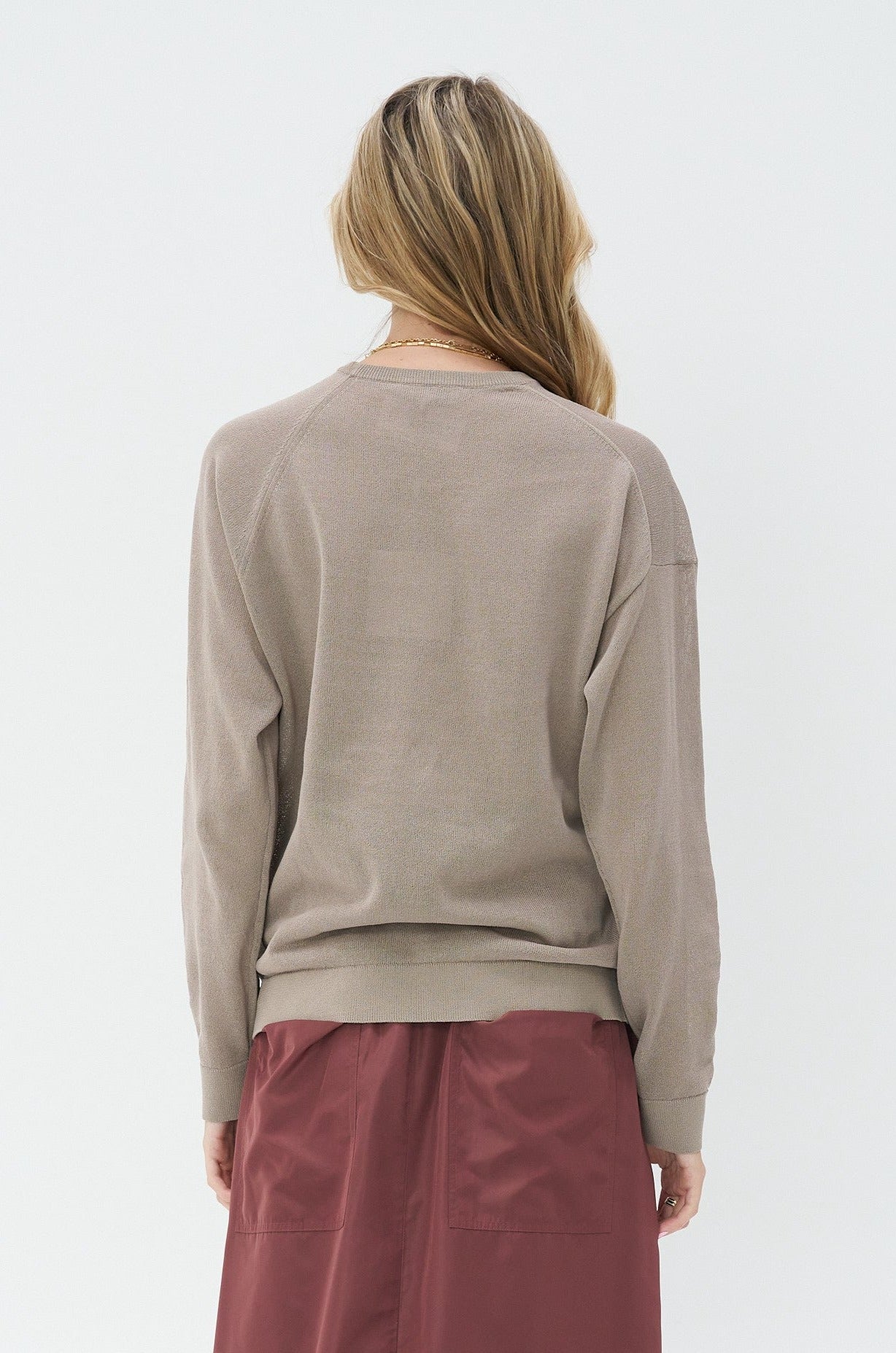 TIBI - Crispy Sweater Pullover, Dark Stone