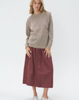 TIBI - Crispy Sweater Pullover, Dark Stone