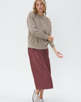 TIBI - Crispy Sweater Pullover, Dark Stone
