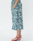 TIBI - Recycled Nylon Batik Full Skirt, Dark Hunter Green