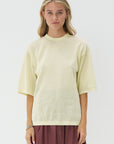 TIBI - Crispy Sweater Oversized Easy T-Shirt, Butter