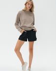 Drapey Pull-on Short, Black