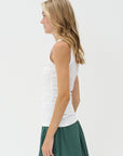TIBI - T-Shirting Shirred Crewneck, White