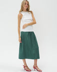 TIBI - T-Shirting Shirred Crewneck, White