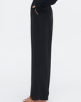 Maud Zip Pull-on Pants, Black