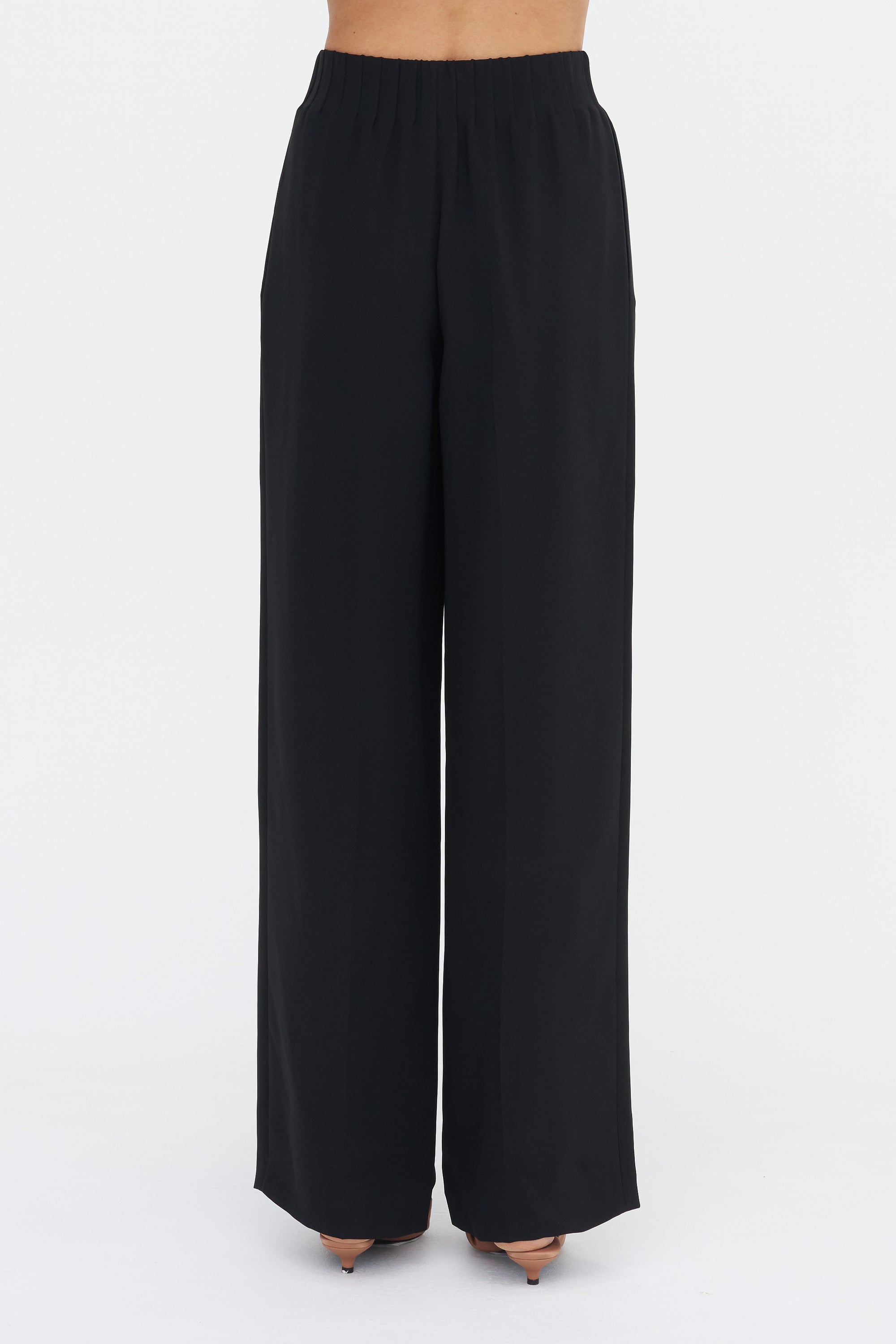 Maud Zip Pull-on Pants, Black