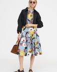 Melodia Print Dress, Sky