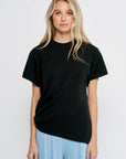 Luster Drape Knit, Black