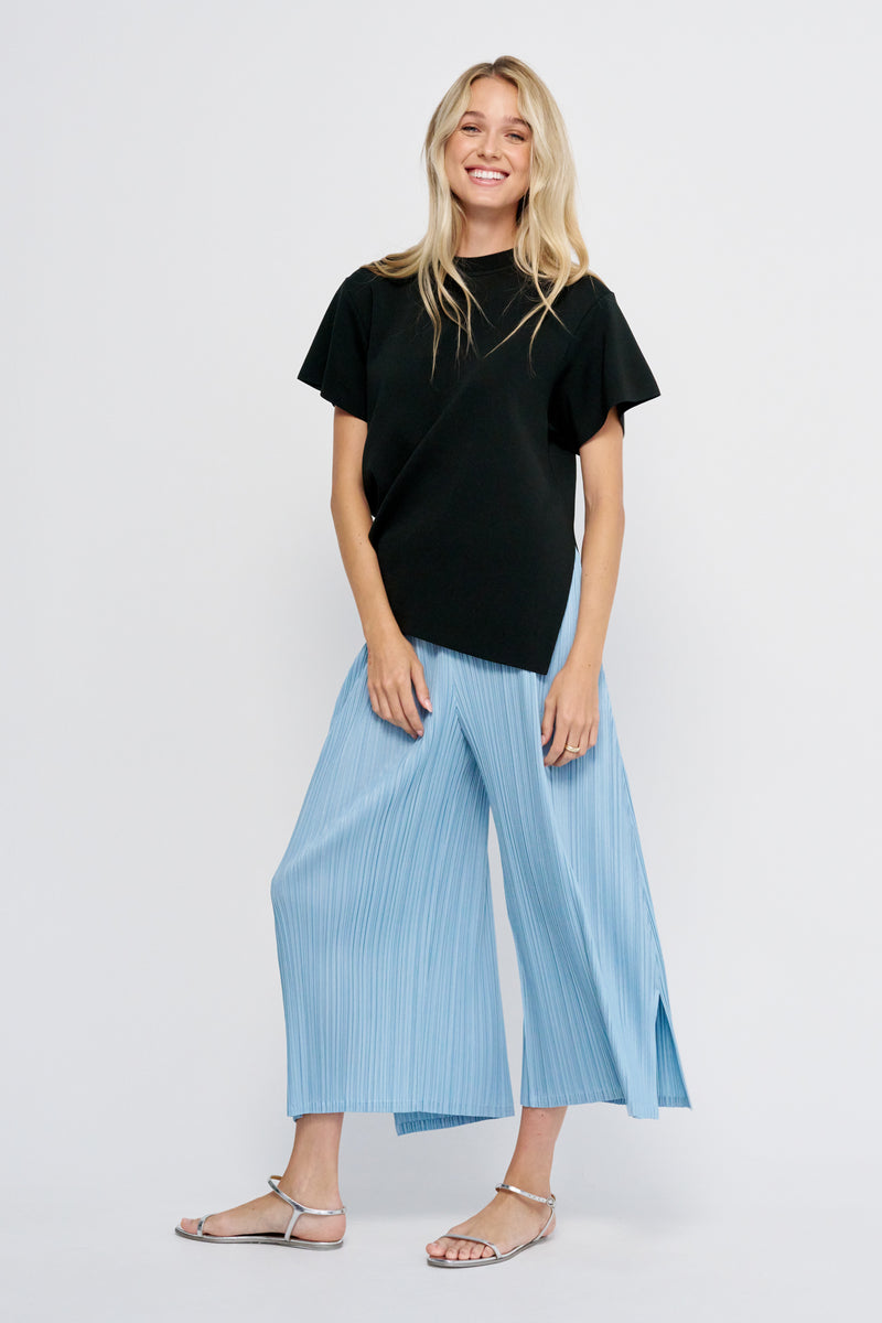 Pleats Please Issey Miyake Mushroom Knit Dress in Black