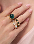 Vic Ring Small, Green Tourmaline