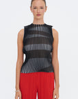 Stripe Plating Knit, Black