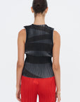 Stripe Plating Knit, Black