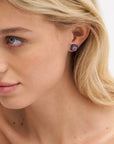 Frames Earrings, Rubellite